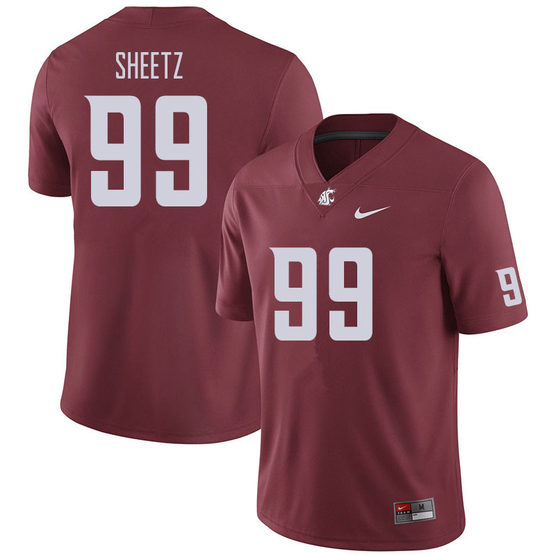Men #99 Nicholas Sheetz Washington State Cougars Football Jerseys Sale-Crimson